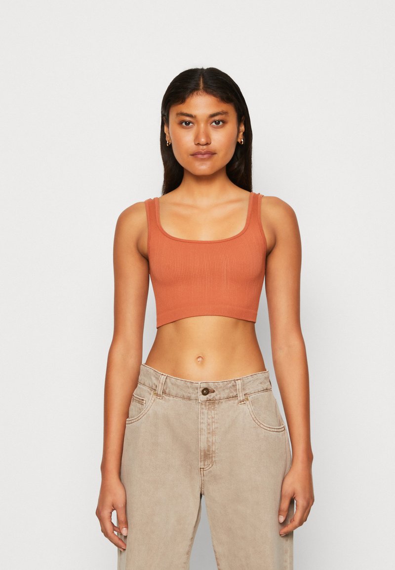 Cotton On SEAMLESS ABI MICRO CROP TANK Top fall brown/braun