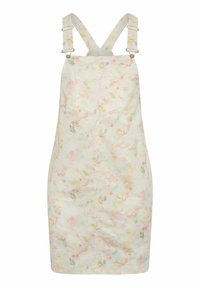 Yours Clothing PINAFORE - Farkkumekko - white