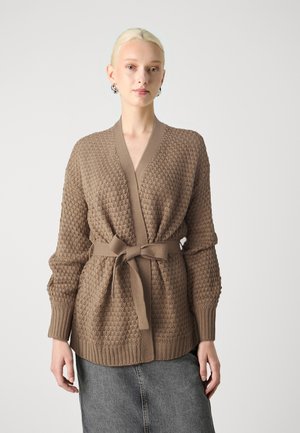 VILA VILIOMY LONG OPEN CARDIGAN - Cardigan - mountain trail