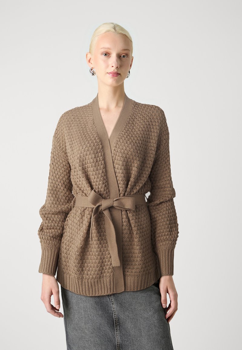 VILA VILIOMY LONG OPEN CARDIGAN - Kardigán - mountain trail