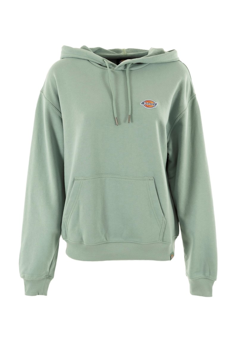 Dickies Felpa Con Cappuccio Uomo Wordmark DWR - Idrorepellente, Verde, Taglia XL, Cotone Morbido Con Logo Sulla Manica