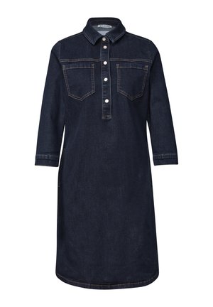 Street One, KNEE-LENGTH DENIM DRESS WITH 3/4 SLEEVES - Robe en jean - rinse soft washed