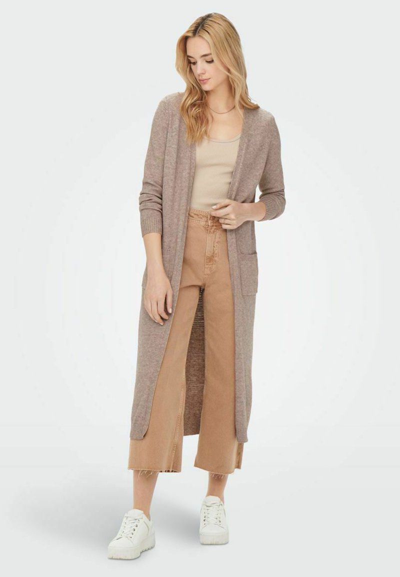 ONLY ONLLESLY OPEN LONG CARDIGAN  - Cardigan - beige