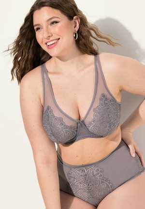 Ulla Popken Underwired bra - concrete gray