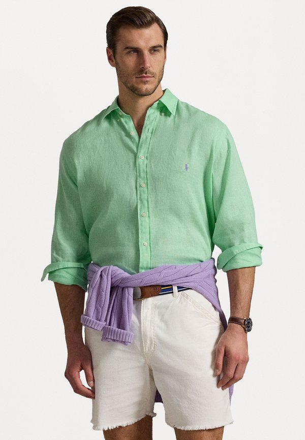 LINEN SHIRT - Shirt - aqua verde