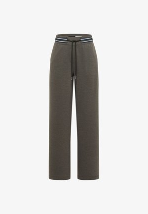 Cecil, HIGH WAIST STRAIGHT LEG HOSE MIT DESSIN - Trousers - dried olive green