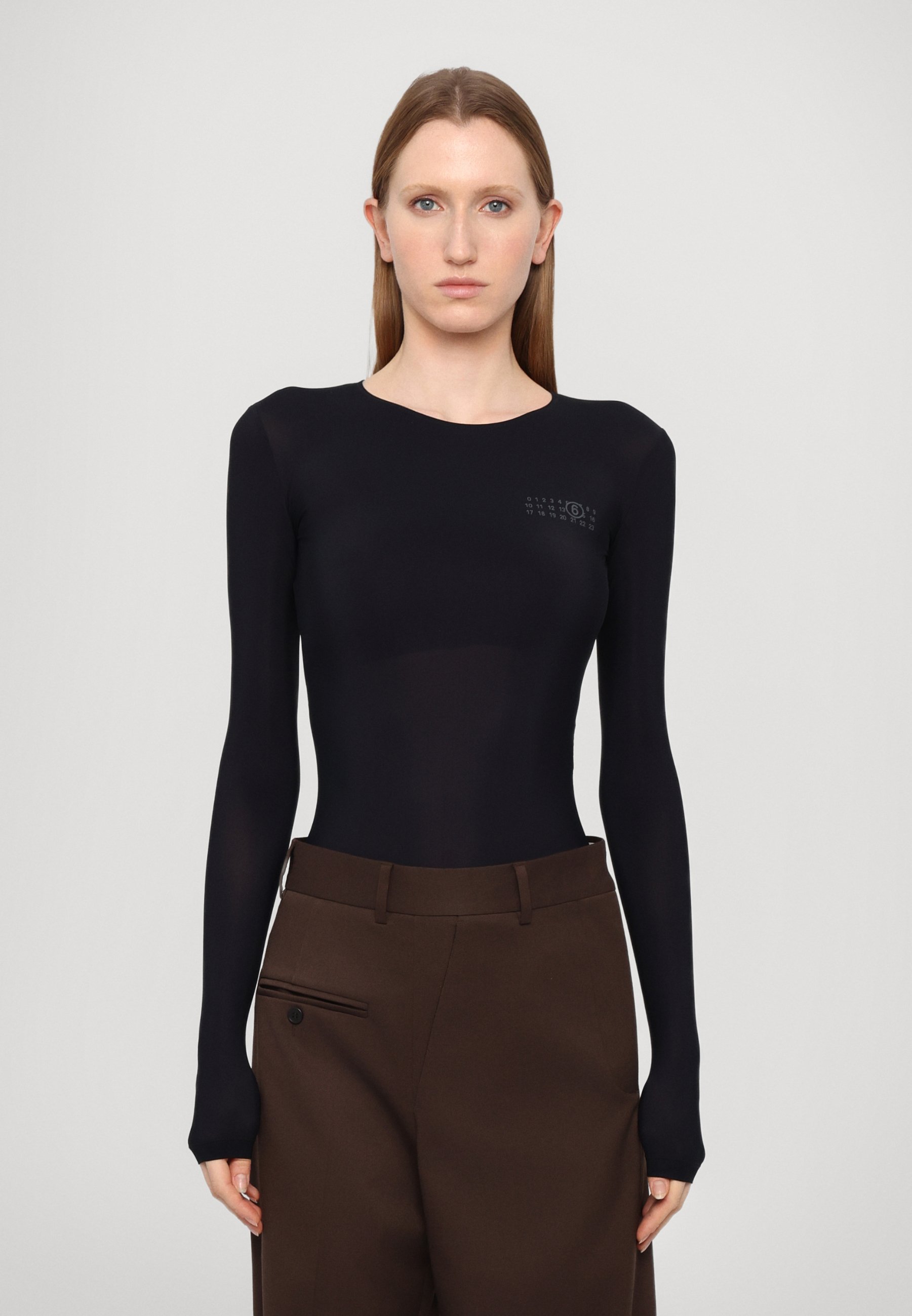 MM6 Maison Margiela BODY - Long sleeved top - black - Zalando