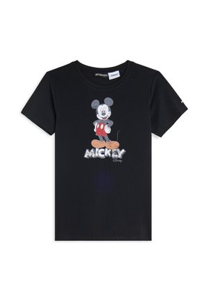 REGULAR FIT WITH MICKEY MOUSE - T-shirt imprimé - black
