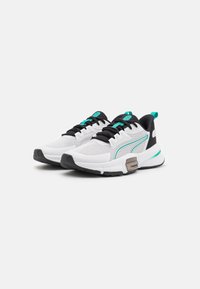 Puma PWRFRAME TR 3 - Zapatillas de entrenamiento - feather gray/black/sparkling green