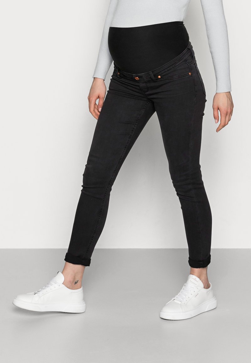 Lindex Maternity TOVA SOFT  - Calças de ganga de corte skinny - black