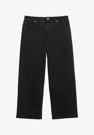 QS, JEANS-HOSE - Wide Leg - schwarz