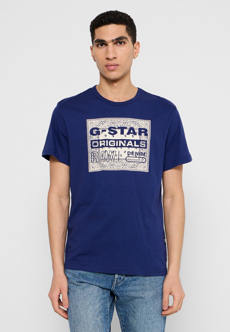 G-Star T-shirt print donkerblauw G-Star T-shirt print donkerblauw