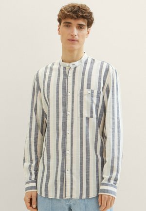 TOM TAILOR DENIM GESTREIFTES - Hemd - black bright orange stripe