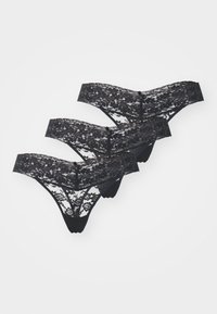 BRIEF THONG 3 PACK - G-strenge - black