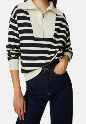 Sweater - mottled dark blue