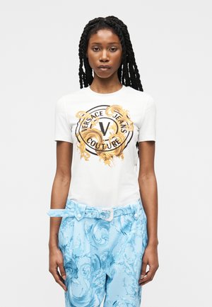 EMBLEM WAVE - Μπλουζάκι με στάμπα - white/gold-coloured