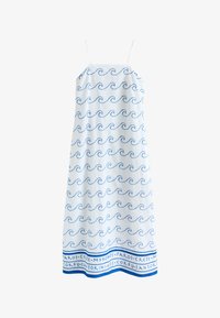 Non sélectionné, white blue wave print