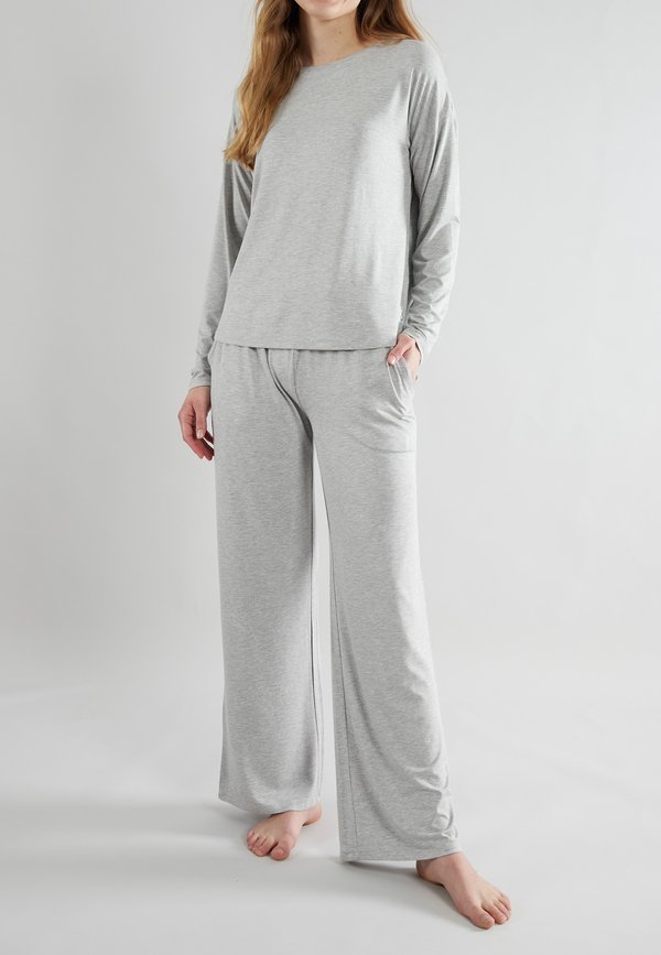 SET - Nachtwäsche Set - graumittelmelange