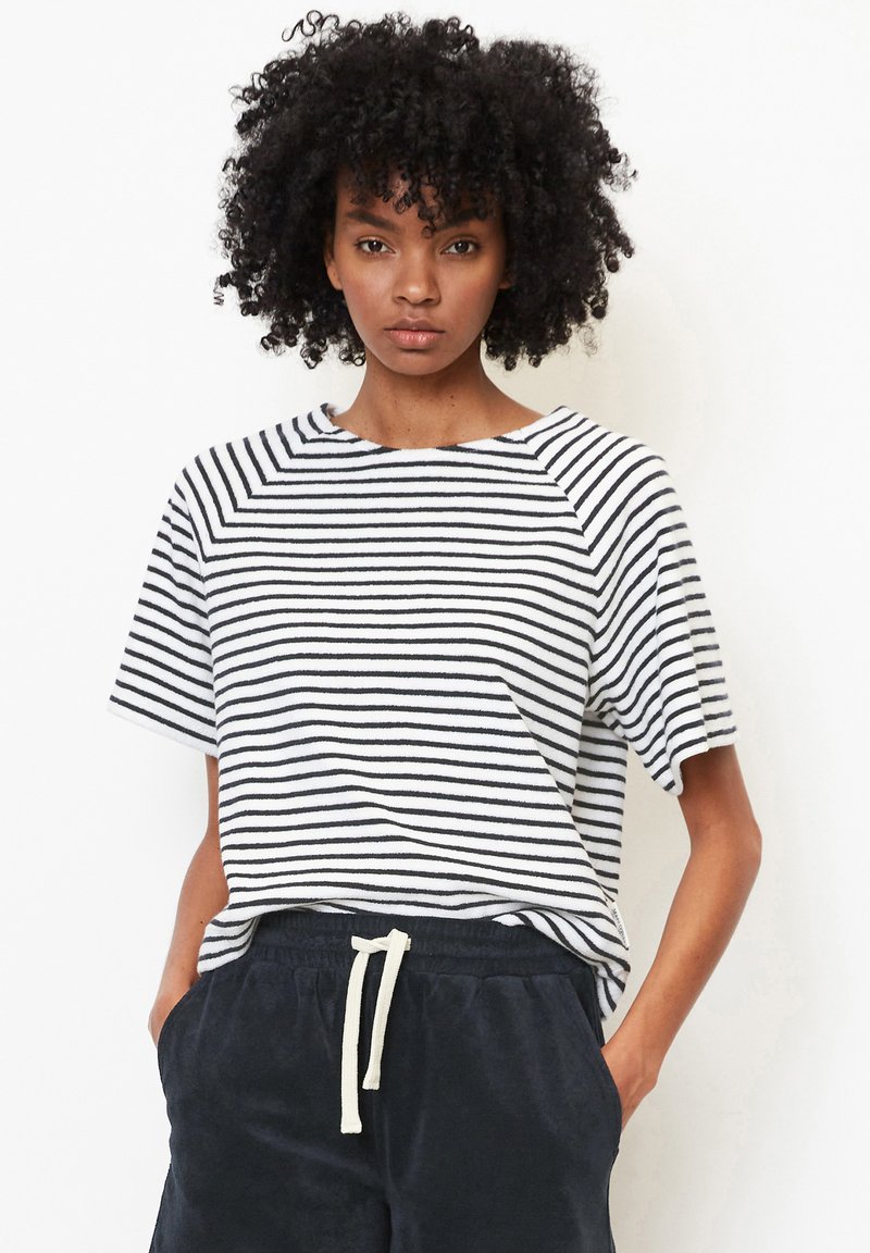 Marc O'Polo GESTREIFTES FROTTEEKURZARM REGULAR AUS Tshirt imprimé