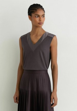 Reiss, REGULAR FIT - KALLIE TOP - Top - grape burgundy