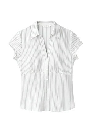 Stradivarius, SHORT SLEEVE SHIRT WITH UNDERBUST SEAM 02075328 - Chemisier - mottled beige