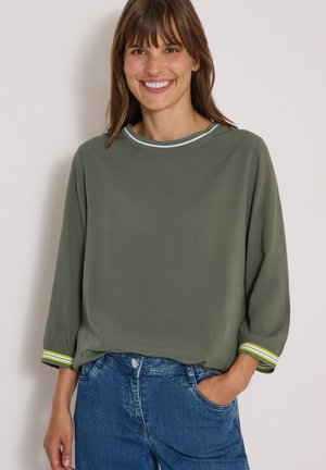 Cecil, 3/4-ARM BLUSENSHIRT MIT KONTRASTDETAILS - Blouse - dried olive green
