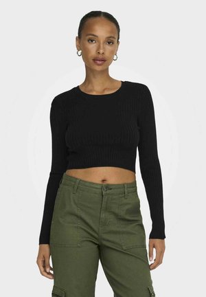 KURZES - T-shirt à manches longues - black