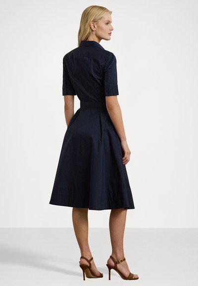 Lauren Ralph Lauren FIT AND FLARE SHIRTDRESS - Shirt dress - navy/dark blue  - Zalando.co.uk