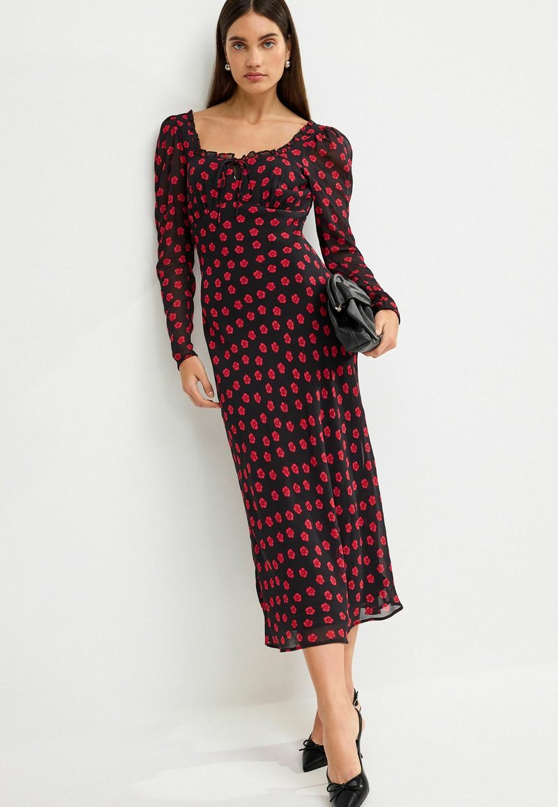 Next REGULAR FIT - Päevakleit - black floral