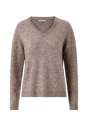 Ellos Collection, MIT V-AUSSCHNITT - Strickpullover - graubraun