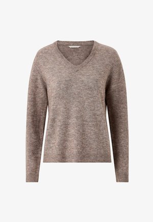 Ellos Collection, MIT V-AUSSCHNITT - Strickpullover - graubraun