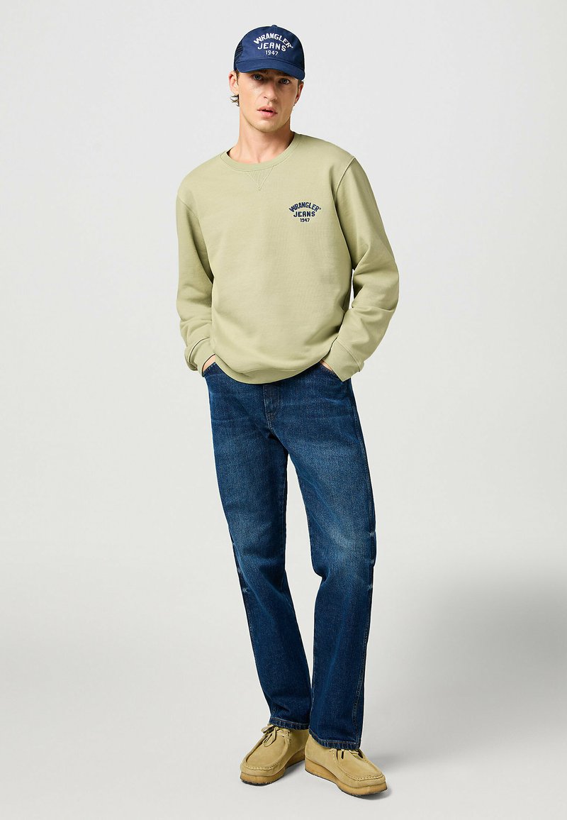 Wrangler Sweater groen gemêleerd Wrangler Sweater groen gemêleerd