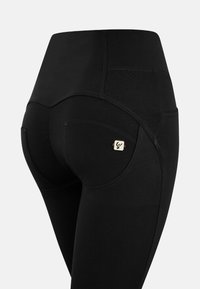Freddy WR UP IN  VITA ALTA CON BOTTONI DECORATIVI - Leggings - nero