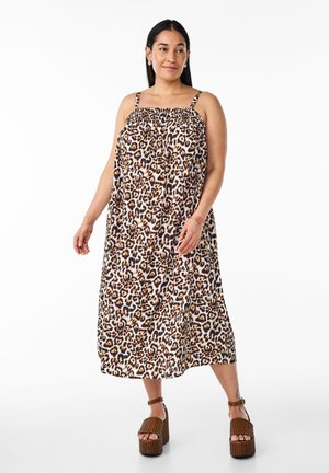 Day dress - eggnog leo aop