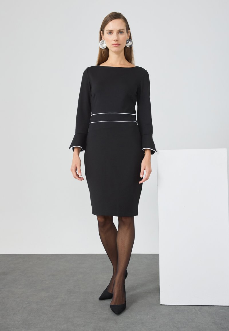 Anna Field Jersey dress - black/white/black - Zalando.co.uk