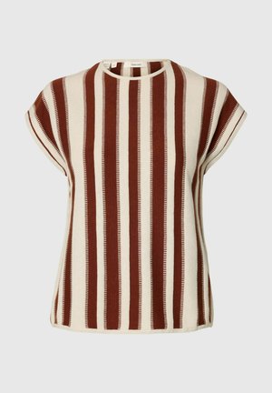 Selected, KNITTED TOP SLEEVELESS - T-shirt imprimé - birch