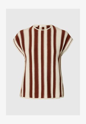 Selected, KNITTED TOP SLEEVELESS - T-shirt imprimé - birch
