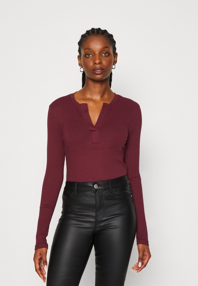 Pieces dam t-shirt PCSKYLAR - Tawny Port main image 1