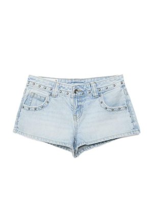 Stradivarius, STUDDED STAR SHORTS - Short en jean - mottled royal blue