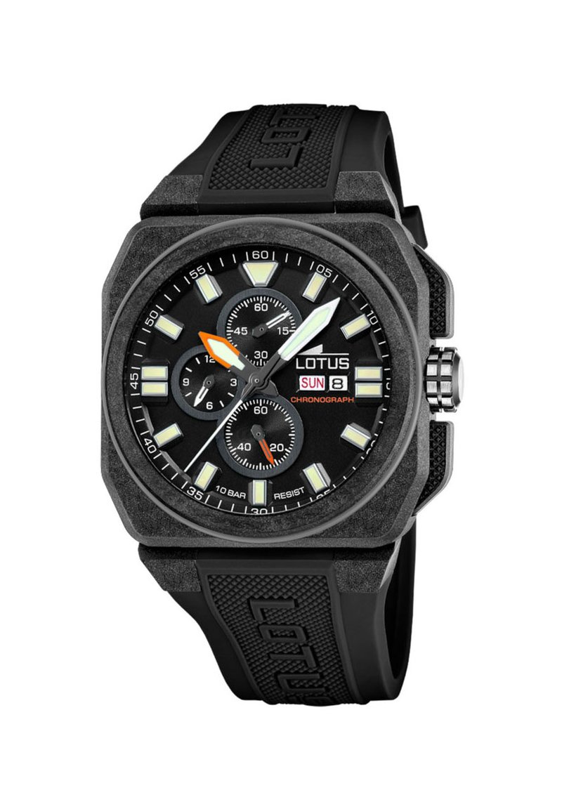 Lotus Chronograph Men's watch Black dial details in silver color 18629/4