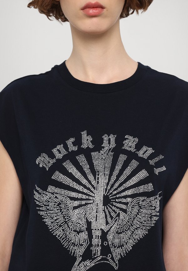 CLOE GUITAR WINGS STRASS - Print T-shirt - encre2