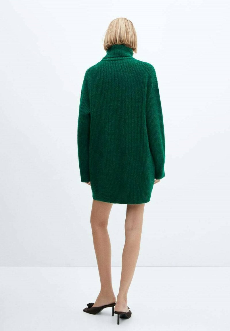 green fuzzy dress One Shoulder Irregular Fuzzy Hem Midi Dress,Sexy Evening Dress Y2226 –  Simplepromdress main image 0