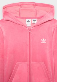 adidas Originals HOODIE - Camisola com fecho - pink fusion/white