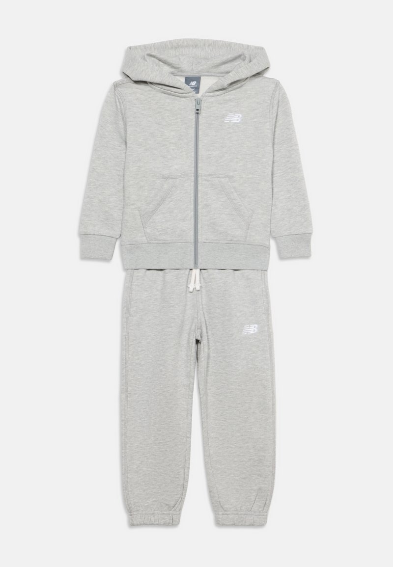 New Balance SMALL LOGO ZIP THRU - Tracksuit - athletic grey heather ...