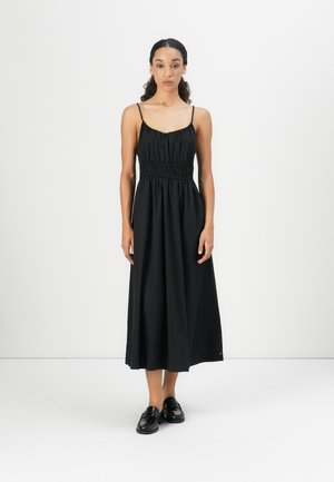 SMOCK  STRAP LONG DRESS - Hverdagskjole - black