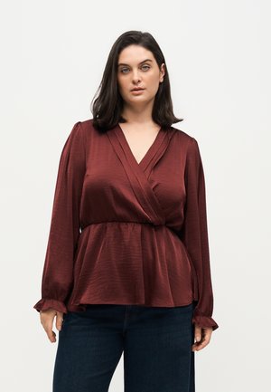 Vero Moda Curve, VMCMARY SMOCK - Блуза - windsor wine