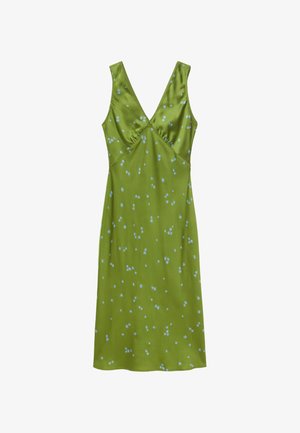 & OTHER STORIES, & OTHER STORIES V-NECK SLIP MIDI DRESS - Day dress - green blue