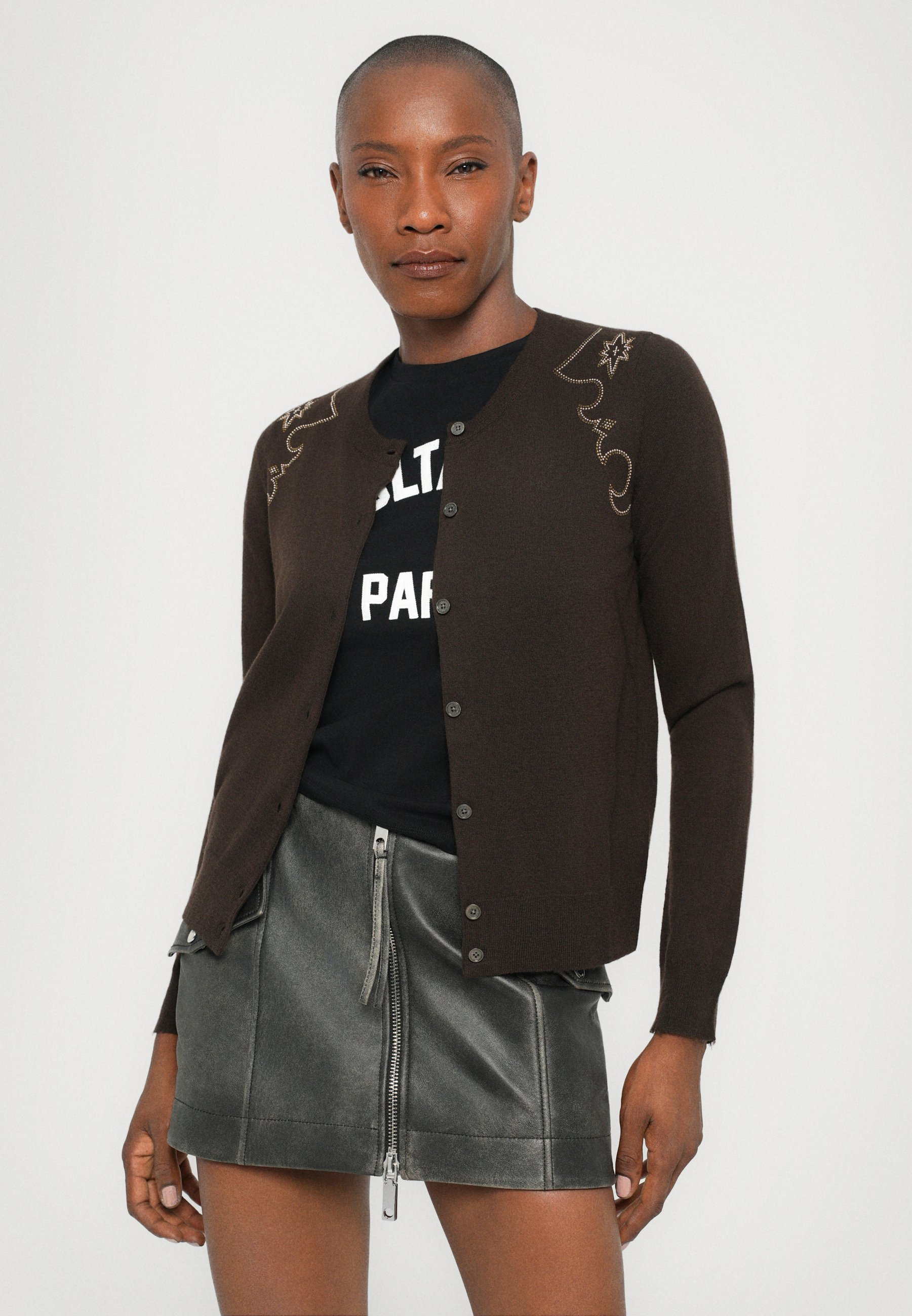 Zadig & Voltaire MISSYA - Cardigan - dark chocolate/dark brown