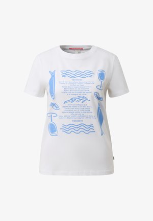 QS, T-SHIRT - Print T-shirt - weiß