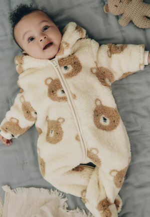 Next, REGULAR FIT - FLEECE BABY PRAMSUIT - Jumpsuit - neutral bear